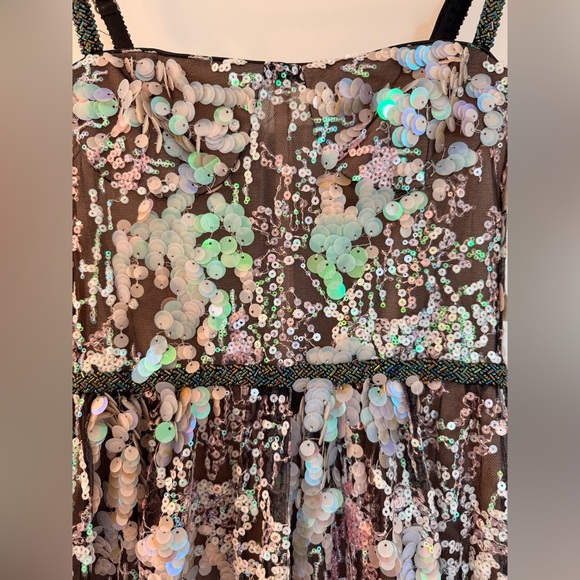 NWOT Bronx and Banco Midnight Embroidered A-Line Gown - Picture 12 of 17